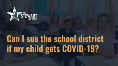 Can I sue the school district if my child gets COVID-19?